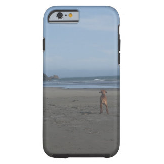 Vizsla auf Strandtelefonkasten Tough iPhone 6 Hülle