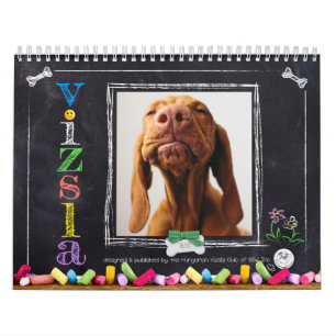 Vizsla Chalkboard Kalender