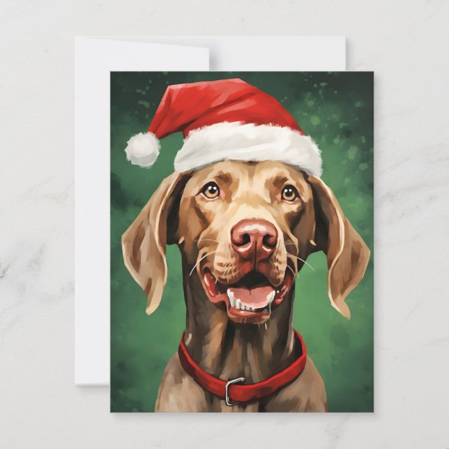 Vizsla Christmas Feiertagskarte (Vorderseite)