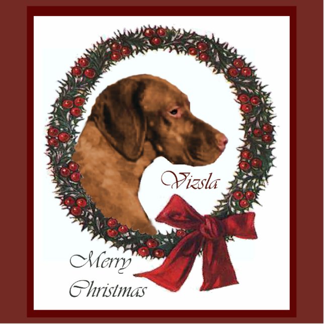Vizsla Christmas Geschenke Fotoskulptur Ornament (Vorne)