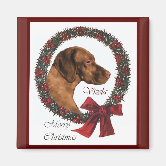Vizsla Christmas Geschenke Magnet (Vorne)