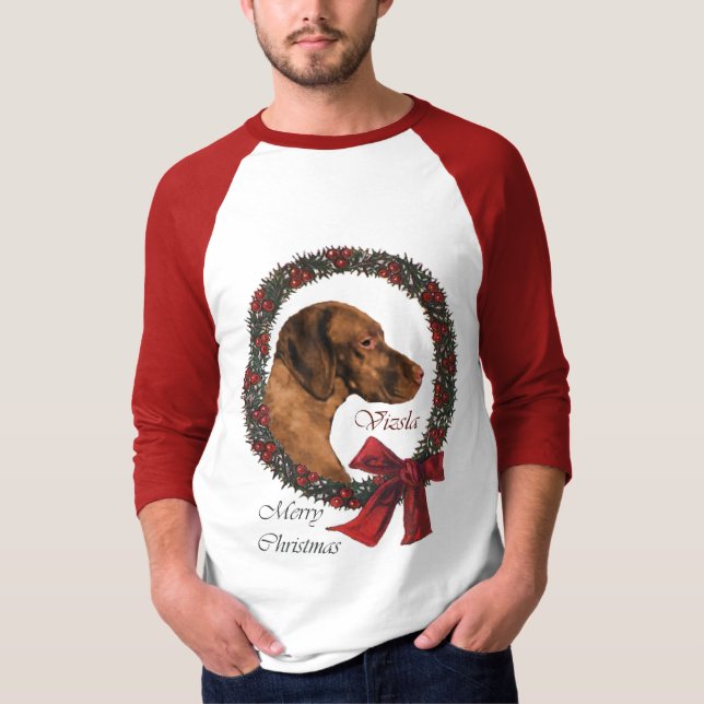 Vizsla Christmas Geschenke T-Shirt (Vorderseite)