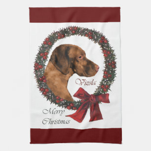 Vizsla Christmas Küchentuch