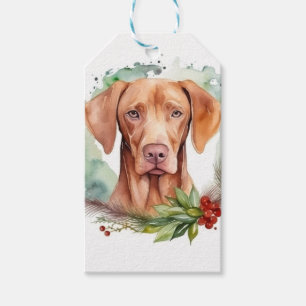 Vizsla Christmas Wreath Festivals Geschenkanhänger