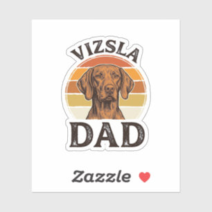 Vizsla Dad Vintage Gravur Hundedesign_1 Aufkleber