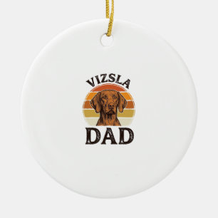 Vizsla Dad Vintage Gravur Hundedesign_1 Keramik Ornament