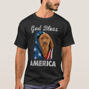 Vizsla Dog American USA Flag 4. Juli Dog Owne T-Shirt