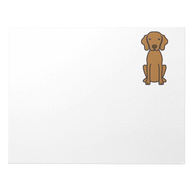 Vizsla Dog Cartoon Notizblock (Vorderseite)