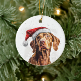 Vizsla Dog Christmas Personalized Keramik Ornament