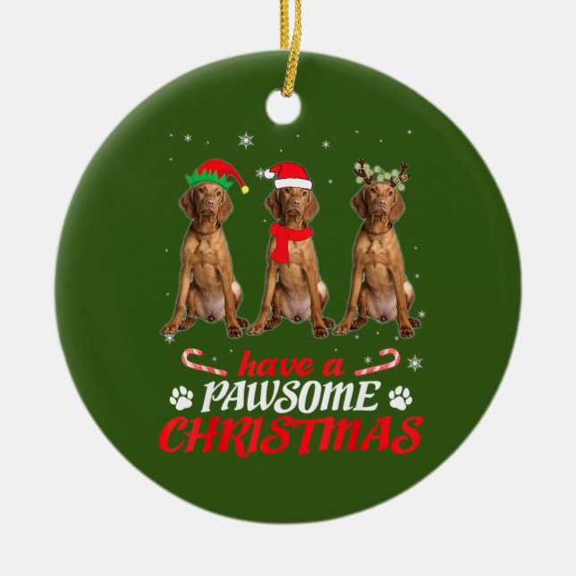 Vizsla Dog Keramik Ornament (Vorne)