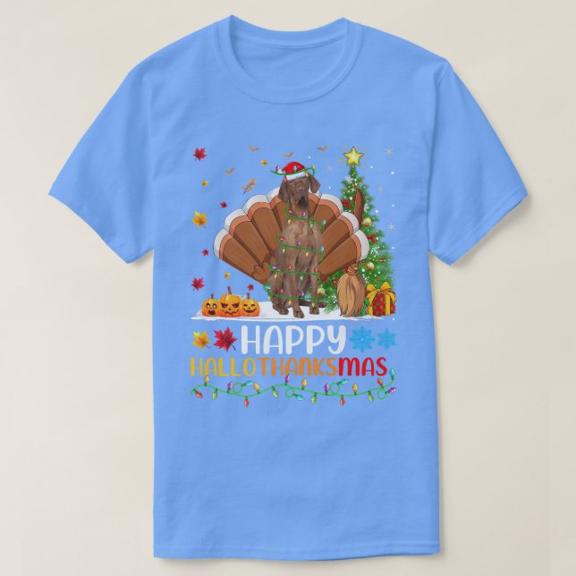 Vizsla Dog Lover Funny Happy Vizsla HelloDankeMas T-Shirt (Design vorne)