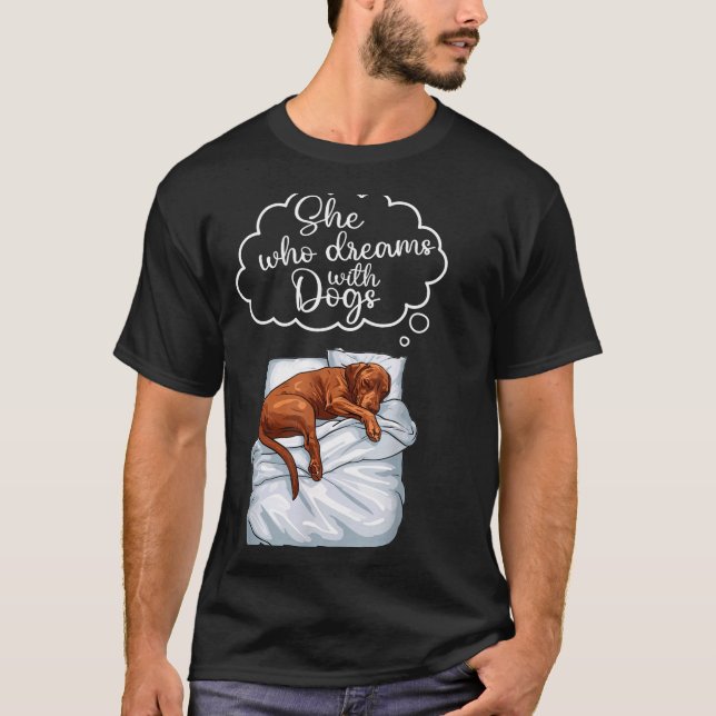 Vizsla Dog Nightgown Pajama  T-Shirt (Vorderseite)