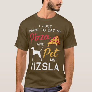 Vizsla Dog Pizza Lover Eigentümer Weihnachten Gebu T-Shirt