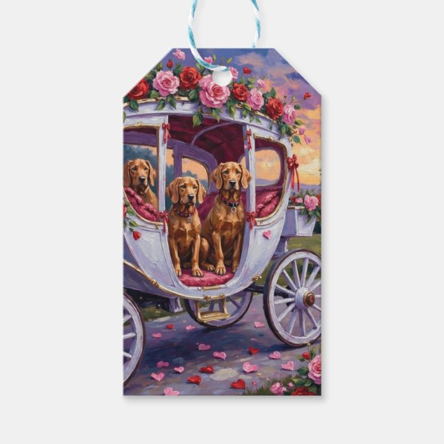 Vizsla Dog Valentine's Day Geschenkanhänger (Vorderseite)