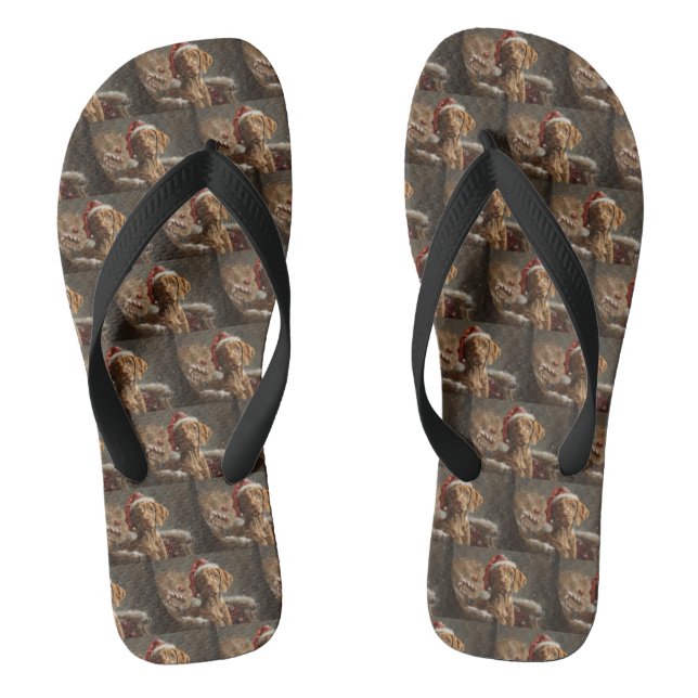 Vizsla Dog Weihnachtsfest Flip Flops (Fußbett)