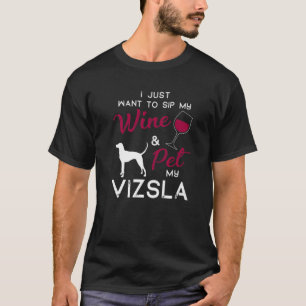 Vizsla Dog Wine Lover Eigentümer Weihnachten Gebur T-Shirt