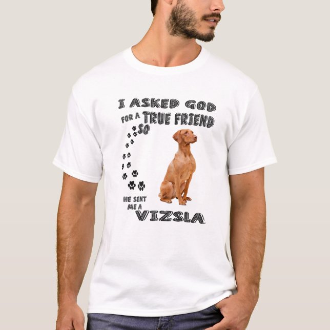 Vizsla Dog Zitat Mama Vater Kostüm, Niedlich Ungar T-Shirt (Vorderseite)
