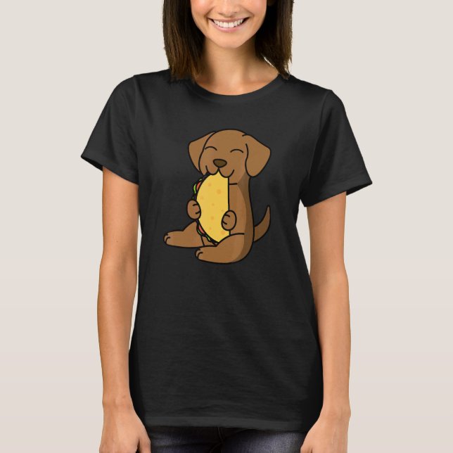 Vizsla Eating A Taco Dog T-Shirt (Vorderseite)