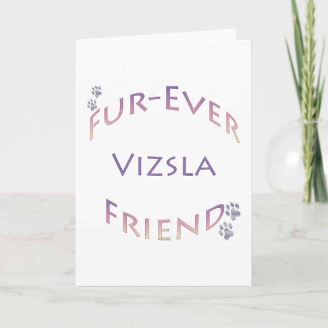 Vizsla Furever Friend Karte (Vorderseite)