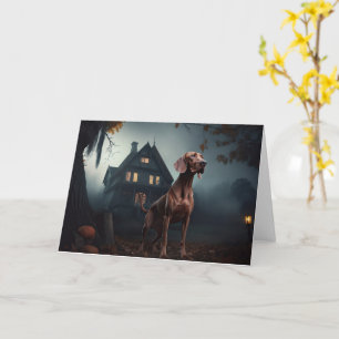 Vizsla Halloween Beängstigend Karte