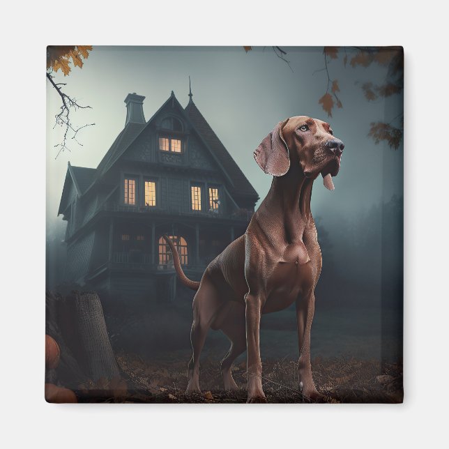Vizsla Halloween Beängstigend Magnet (Vorne)