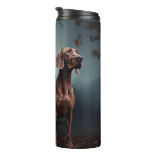 Vizsla Halloween Beängstigend Thermosbecher