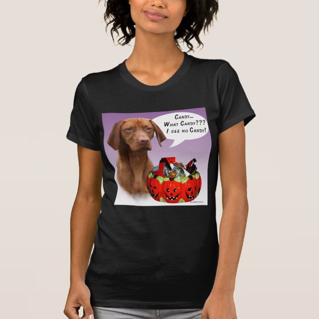 Vizsla Halloween Candy T-Shirt (Vorderseite)