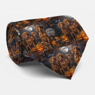 Vizsla Halloween Gruselig Krawatte