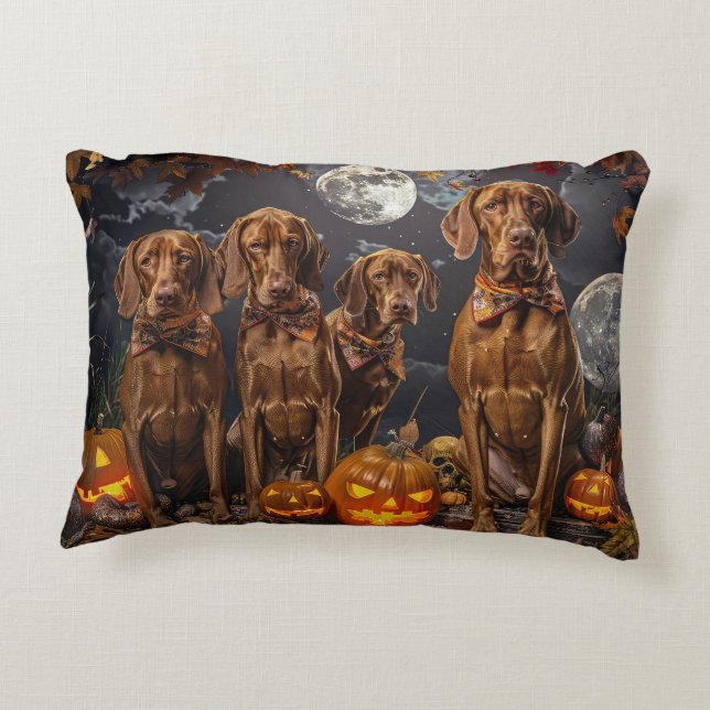 Vizsla Halloween Spooky Dekokissen (Rückseite)