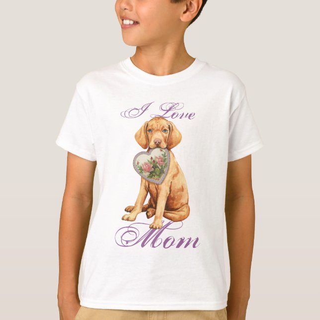 Vizsla Heart Mama T-Shirt (Vorderseite)