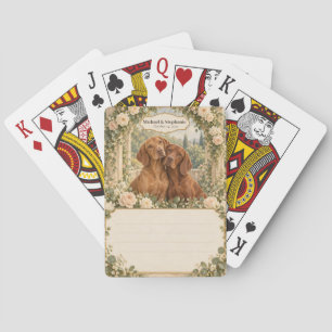 Vizsla-Hochzeitsgästebuch-Unterschriftendeck Spielkarten