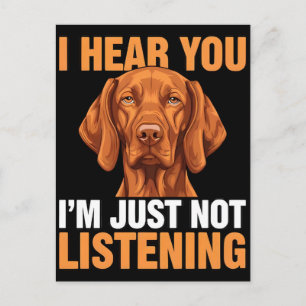 Vizsla-Horchender-Funny-Hund-Portrait-T-Shirt_2026 Feiertagspostkarte