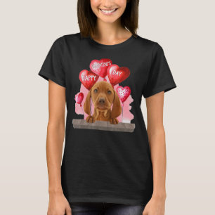 Vizsla Hund Happy Valentines Day Hund Lover T-Shirt