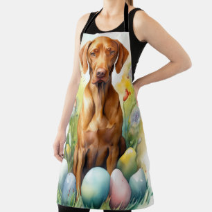 Vizsla-Hund mit Ostereiern Feiertag Schürze
