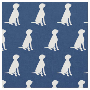 Vizsla Hund Silhouette Blauer Hund Stoff