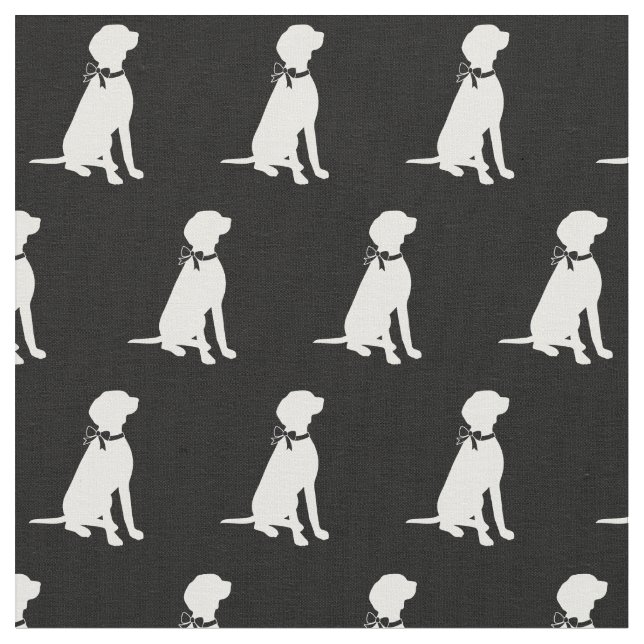 Vizsla Hund Silhouette Stoff (Nahaufnahme)