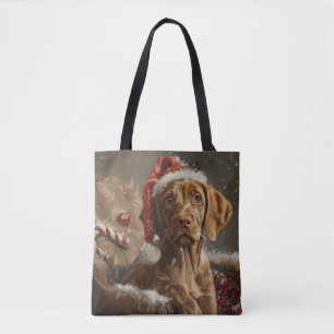 Vizsla Hund Weihnachtsfestlich