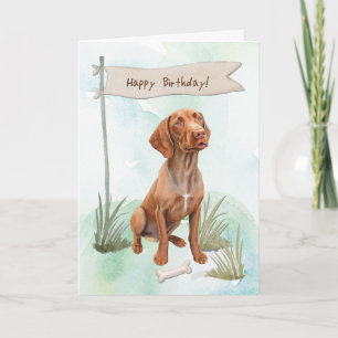 Vizsla Hunde züchten unter Geburtstag Karte