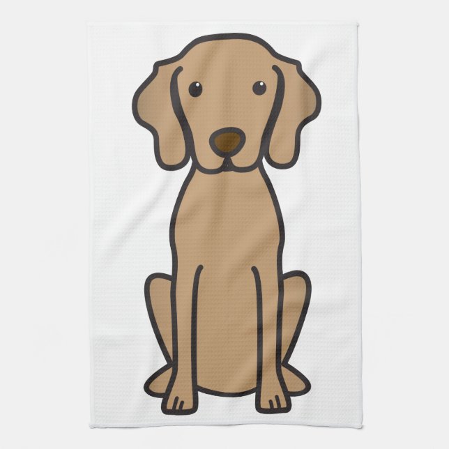 Vizsla HundeCartoon Geschirrtuch (Vertikal)