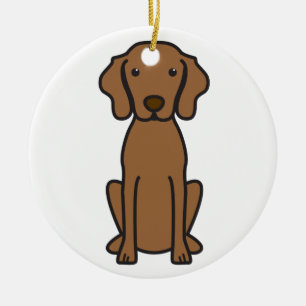Vizsla HundeCartoon Keramikornament