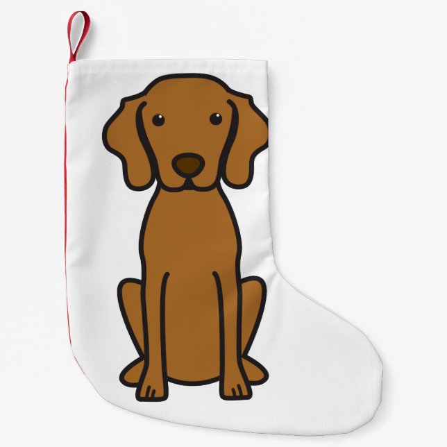 Vizsla HundeCartoon Kleiner Weihnachtsstrumpf (Vorderseite)