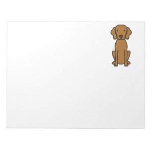 Vizsla HundeCartoon Notizblock