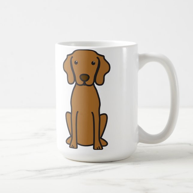 Vizsla HundeCartoon Tasse (Rechts)