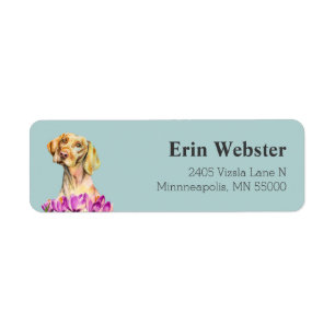Vizsla Hundelila BlumenRücksendeadresse