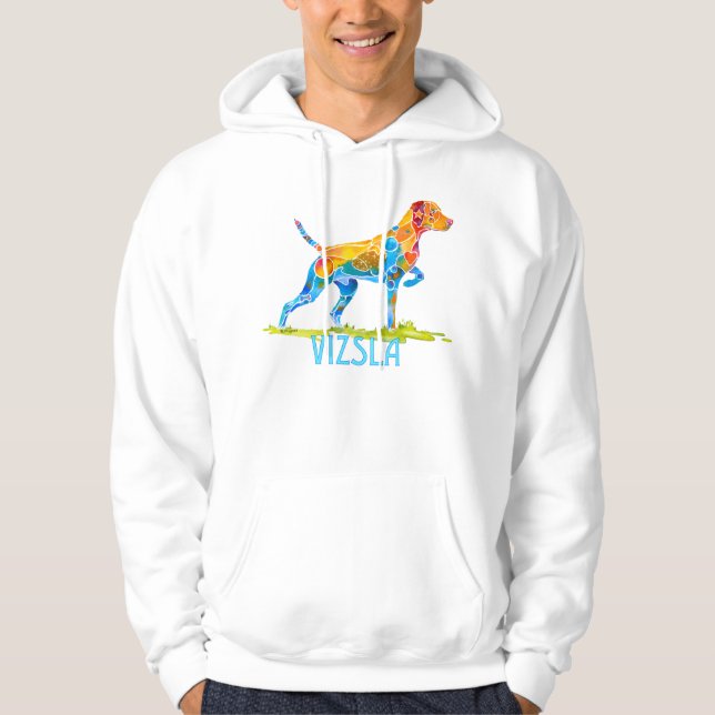 VIZSLA im PUNKT in den klaren Farben Hoodie (Vorderseite)
