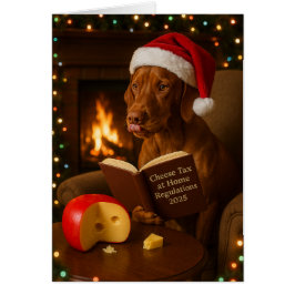 Vizsla 'Käse-Steuer' Weihnachtskarte