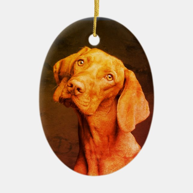 Vizsla Keramik Ornament (Vorne)