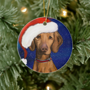 Vizsla Keramik Ornament