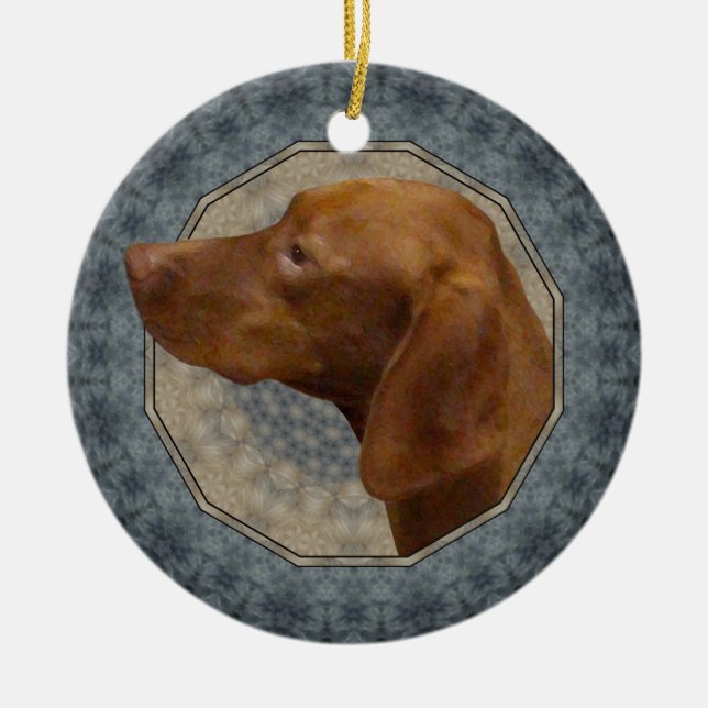 Vizsla Keramik Ornament (Vorne)