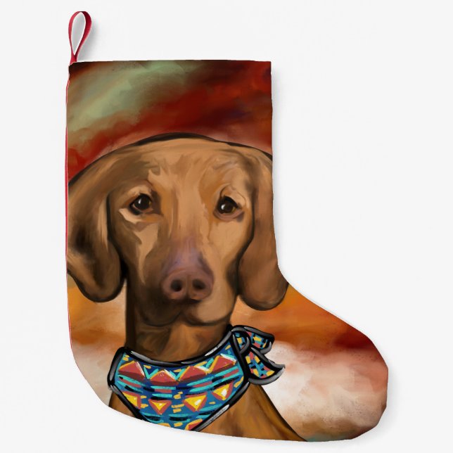 Vizsla Kleiner Weihnachtsstrumpf (Vorderseite)